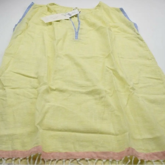 New $178 Joie Womens Small Marijan Cotton Yellow Above Knee Shift Dress - Picture 3 of 14